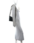 Aged Calfskin Quilted Small Gabrielle Hobo Black