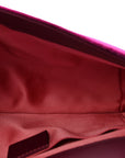 Velvet Matelasse Mini GG Marmont Shoulder Bag Fuchsia Violet Cyclamen