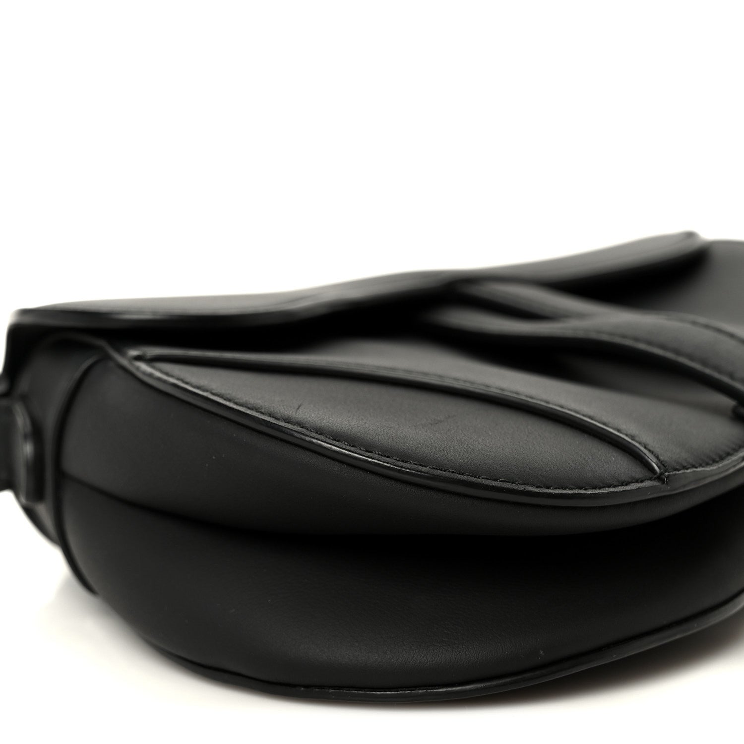 Ultra Matte Calfskin Mini Saddle Bag Black
