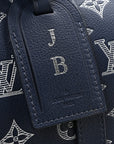 Calfskin Shadow Monogram Keepall Bandouliere 50 Ink Blue White