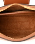Smooth Calfskin Medium Strap Ava Triomphe Shoulder Bag Tan