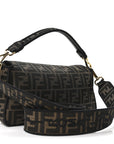 Fabric Jacquard FF 1974 Medium Baguette Tobacco Moro Black