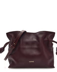 Calfskin Mini Flamenco Knot Clutch Dark Burgundy