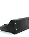 Calfskin Medium Deauville Tote Black