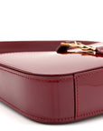 Patent Calfskin Le 5 A 7 Mini Hobo Red Grenat