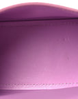 Shiny Calfskin Crocodile Embossed Hourglass Top Handle Bag XS Lilac