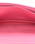 Caviar Quilted Wallet on Chain WOC Pink
