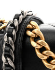 Lambskin Quilted CHNL 19 Wallet On Chain WOC Black