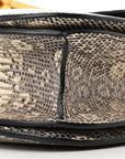 Lizard Medium Classic Box Flap Bag Natural