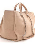 Mixed Fibers Medium Deauville Tote Beige
