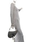Oblique Saddle Bag Blue
