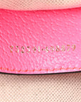 GG Supreme Monogram Textured Dollar Calfskin Web Ophidia Small Crossbody Bag Beige Ebony Fuchsia