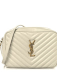 Calfskin Matelasse Monogram Lou Camera Bag Crema Soft