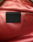 Velvet Matelasse Crystal Star Embroidered Small GG Marmont Chain Shoulder Bag Black