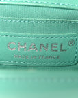 Glazed Calfskin Medium Boy Flap Green