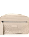 Perforated Calfskin Leggero Intrecciato Belt Bag Mist Plaster