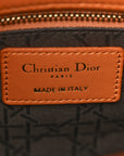 Lambskin Cannage Small Lucky Badges My Lady D1OR Orange