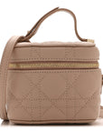 Lambskin Cannage Micro Lady D1OR Vanity Case Rose Des Vents