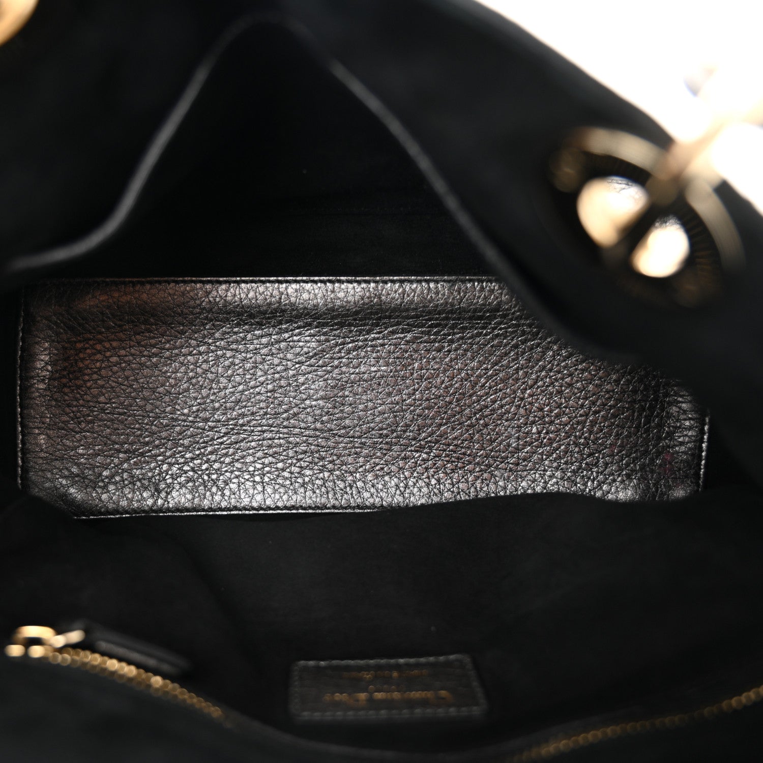 Metallic Grained Calfskin Cannage Medium Supple Lady D1OR Steel