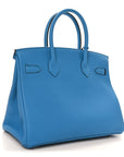 Togo Verso Birkin 30 Bleu Zanzibar Malachite