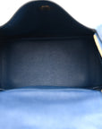 Taurillon Clemence Mini Lindy 20 Deep Bleu
