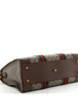 Soft GG Supreme Monogram Web Medium Duffle Bag Beige New Acero Crop
