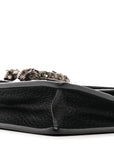 Dollar Calfskin Crystal Super Mini Dionysus Shoulder Bag Black