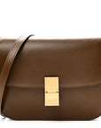 Box Calfskin Medium Classic Box Flap Bag Camel