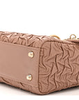 Lambskin Gathered Mini Lady D1OR Fard