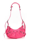 Agneau Arena Le Cagole Shoulder Bag XS Hot Pink
