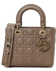 Lambskin Cannage Small My ABCD1OR Lady D1OR Warm Taupe