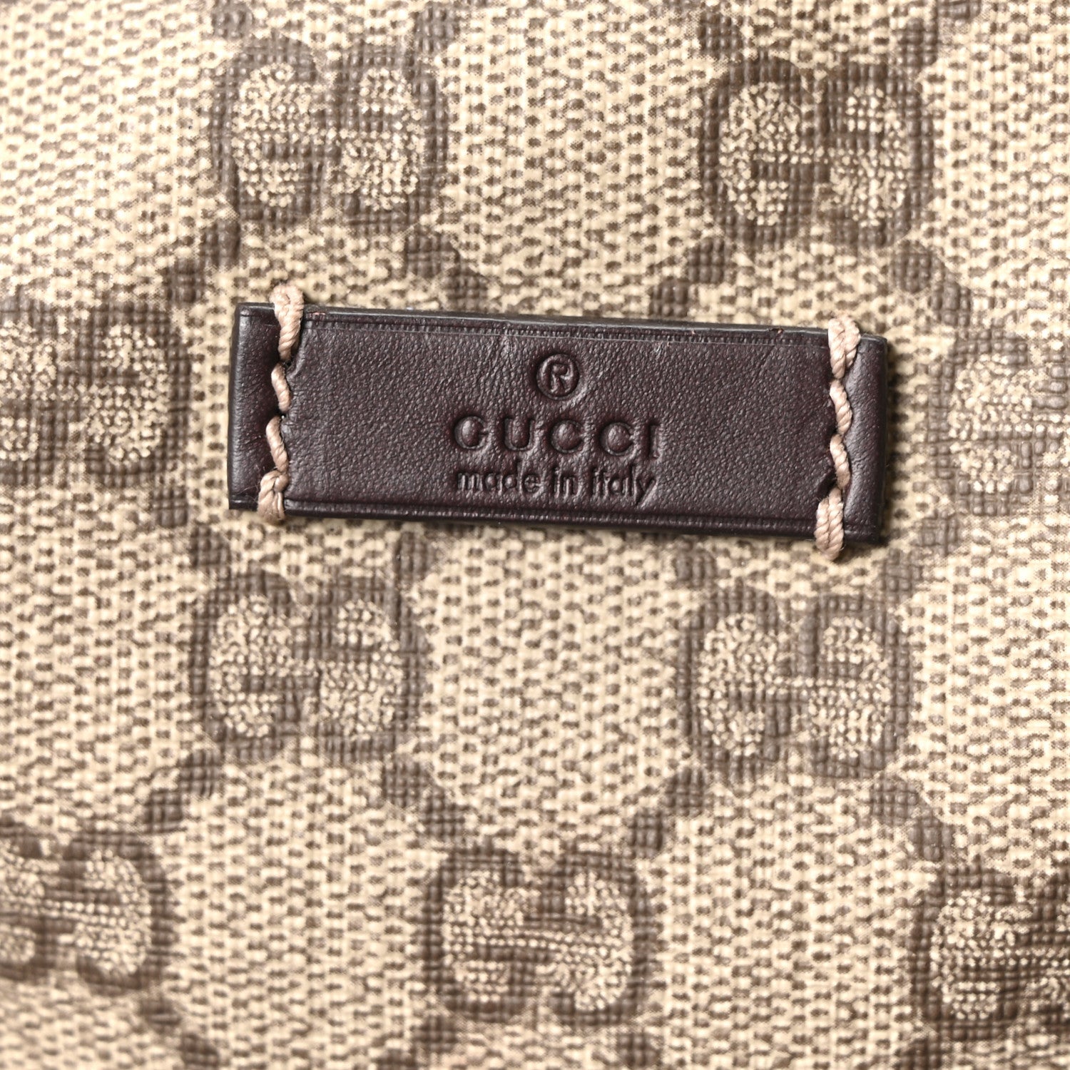 GG Supreme Monogram Medium Double Handle Briefcase Dark Brown