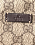 GG Supreme Monogram Medium Double Handle Briefcase Dark Brown