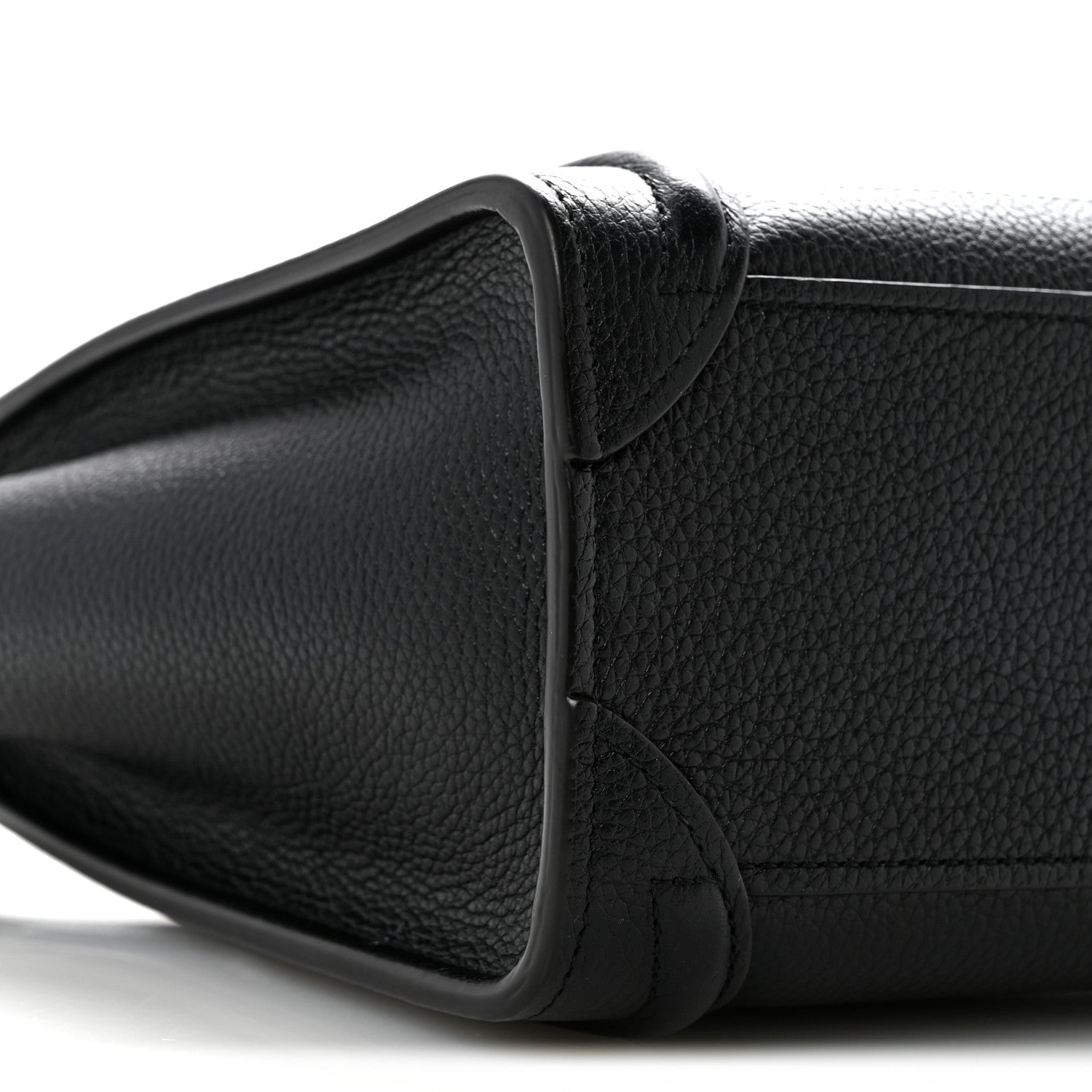 Drummed Calfskin Nano Luggage Black