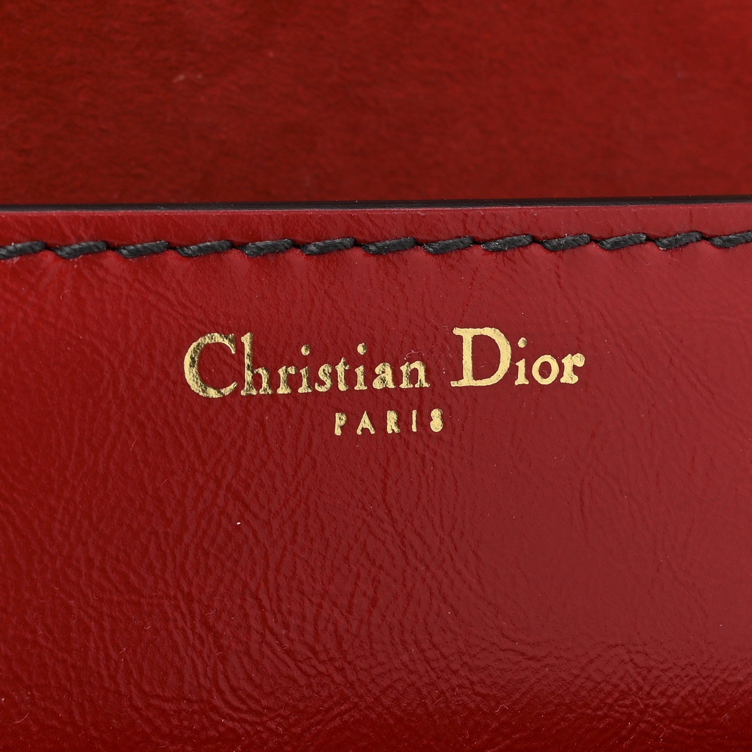 Calfskin J'AD1OR Chain Flap Bag Red