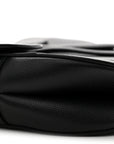 Grained Calfskin Saddle Bag Black
