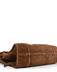 Suede Large Bonnie Shoulder Bag Cacao