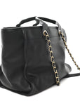 Calfskin Medium Deauville Tote Black Multicolor