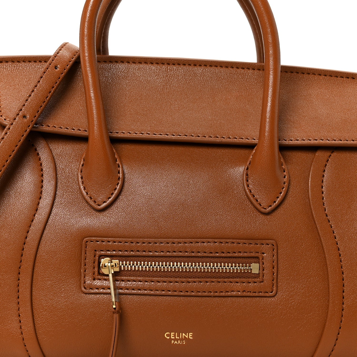Supple Shiny Lambskin Little New Luggage Soft Tan