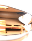 Shiny Nappa Petite Peekaboo I SEE U Satchel Miele Scuro