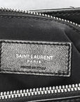 Calfskin Y Quilted Monogram Medium Loulou Chain Satchel Black