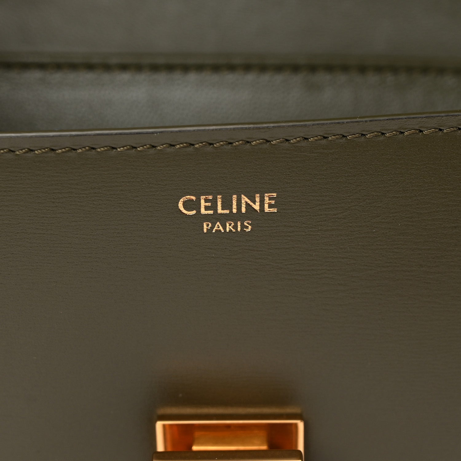 Box Calfskin Teen Classic Box Flap Bag Dark Olive