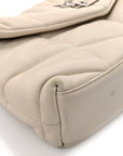 Lambskin Quilted Toy Loulou Puffer Monogram Chain Satchel Crema Soft