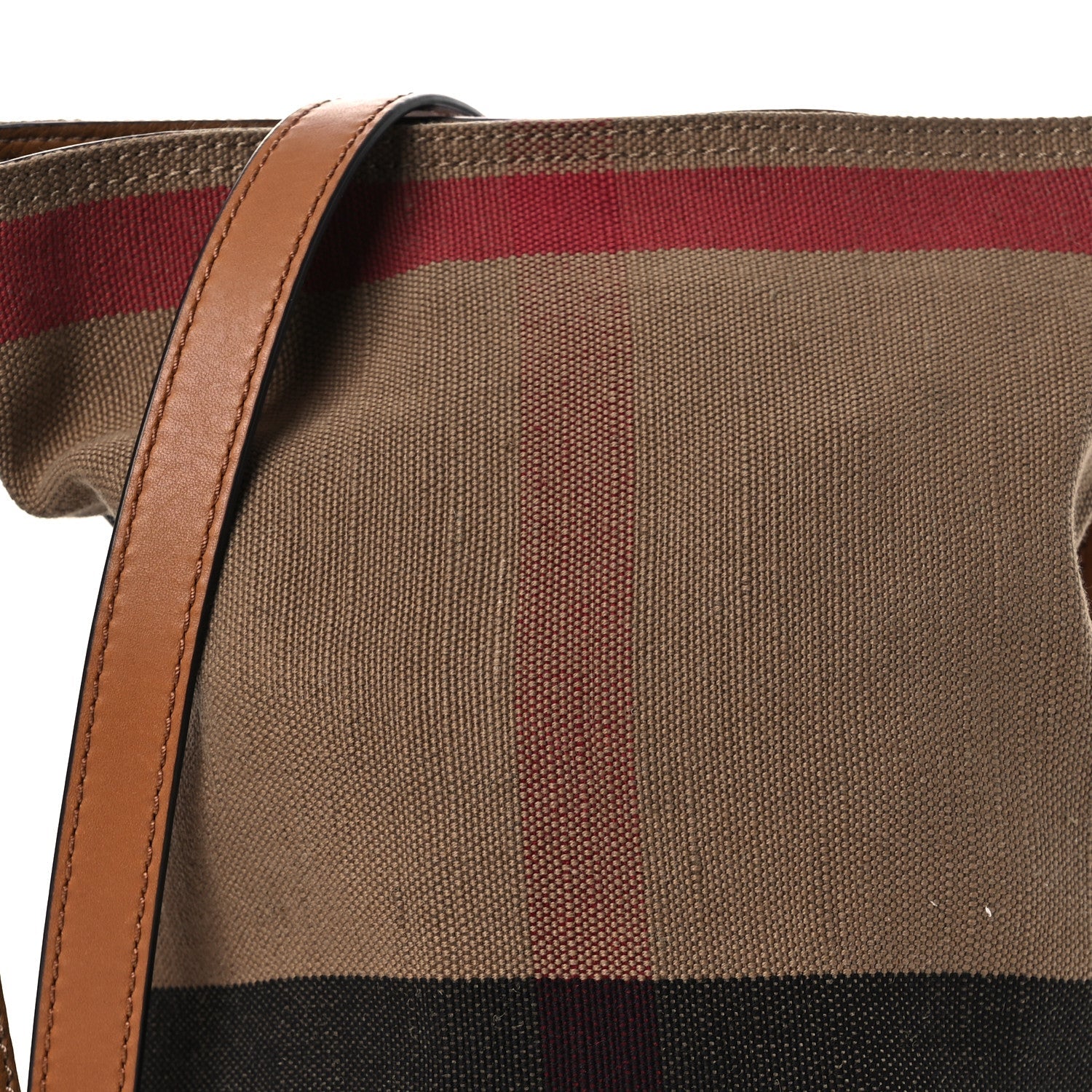 Canvas Mega Check Mini Ashby Tassel Crossbody Saddle Brown