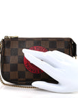 Damier Ebene Complice Trunks and Bags Mini Pochette Accessories Red