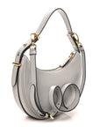 Soft Calfskin Arque Shoulder Bag Granito