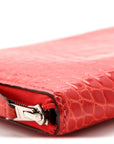 Shiny Alligator Azap Wallet Geranium