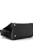 Drummed Calfskin Micro Luggage Black