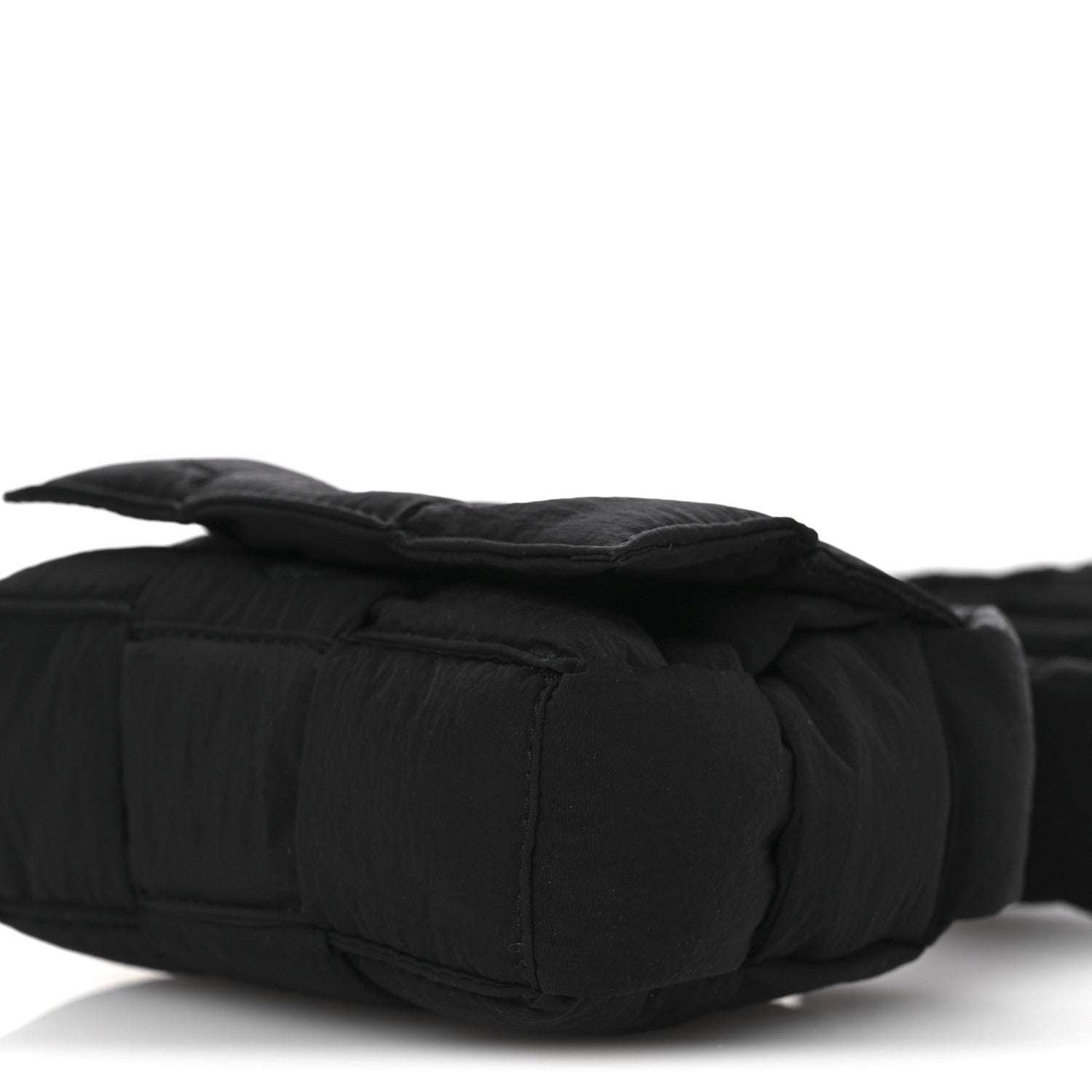 Nylon Intrecciato Padded Tech Candy Cassette Bag Black