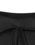 Satin Crystal Mini Saddle Bag Black
